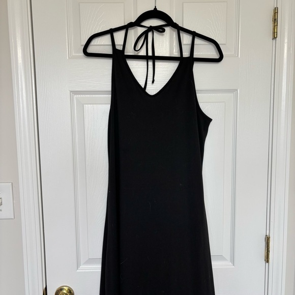 Black Halter Maxi Dress Size Medium - Picture 2 of 8